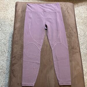 Athleta Volcanic Violet Rise Up Rib 7/8 Yoga Fitness Pant